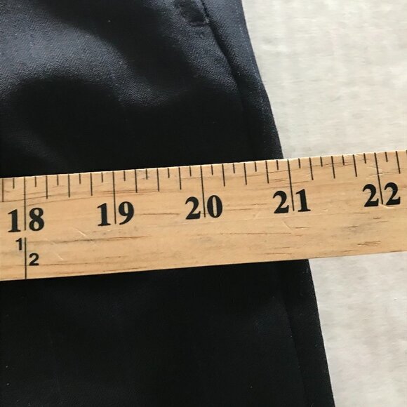 Warren K. Cook Men's Dark Blue Striped 2-Button 100% Wool Suit - Picture 12 of 16